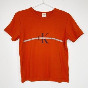 90s Y2K Calvin Klein Jeans Ribbed Baby Tee Style Shirt Top